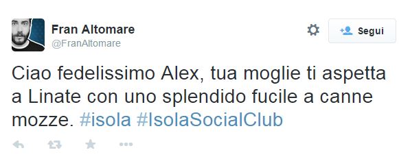 Isola, Alex Belli eliminato. Ironia in rete: "Tua moglie ti aspetta col fucile"