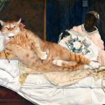 Zarathustra, il gatto rosso grasso nei quadri più famosi 06