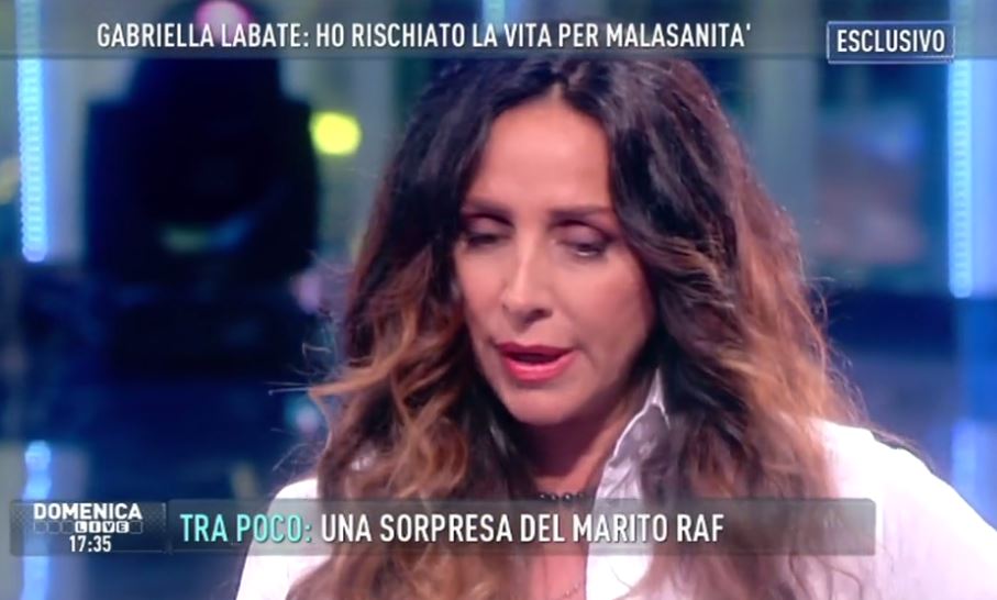 Gabriella Labate a Domenica Live: "Ho rischiato di morire per malasanità" VIDEO