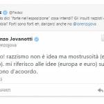 Jovanotti-Fedez-Salvini rissa a 3 su Twitter. "Forte esposizione", "Razzismo?"