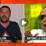 VIDEO scontro Salvini-Venditti in diretta tv a Ballarò