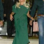 Lady Gaga con un abito verde entra nella sua Rolls Royce a Londra FOTO 4