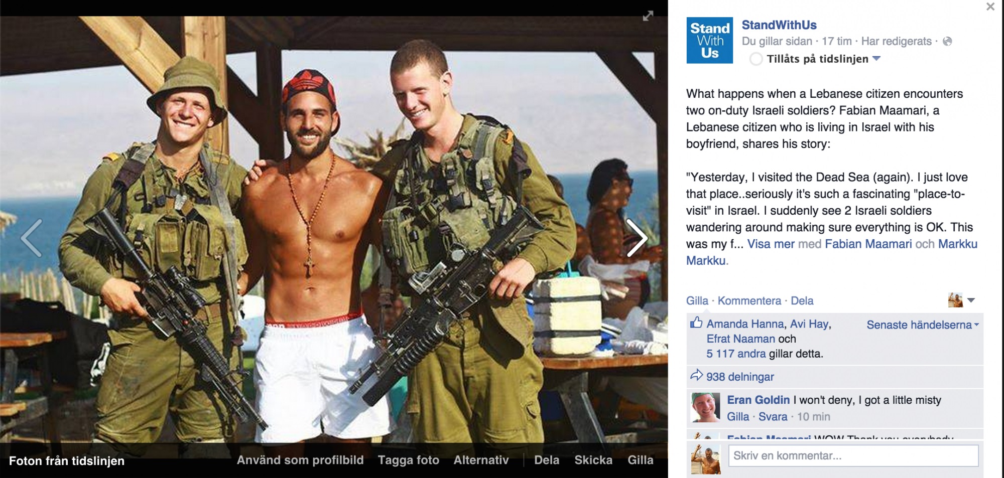 Gay libanese con i soldati israeliani sorridenti: FOTO diventa virale7