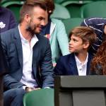 David Beckham papà ideale: a Wimbledon con il figlio Romeo8