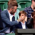 David Beckham papà ideale: a Wimbledon con il figlio Romeo7