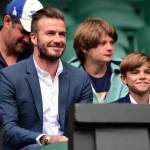 David Beckham papà ideale: a Wimbledon con il figlio Romeo3