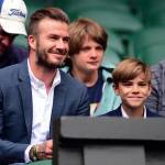 David Beckham papà ideale: a Wimbledon con il figlio Romeo