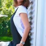 Elisa Isoardi: salopette e t-shirt per photocall Rai FOTO