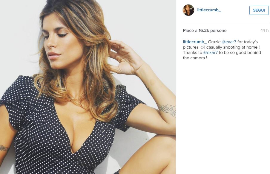 Elisabetta Canalis mamma sensuale: abito a pois scollato FOTO