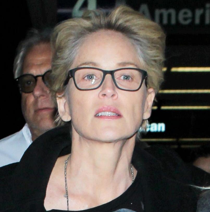 Sharon Stone senza trucco e capelli bianchi a vista FOTO 8