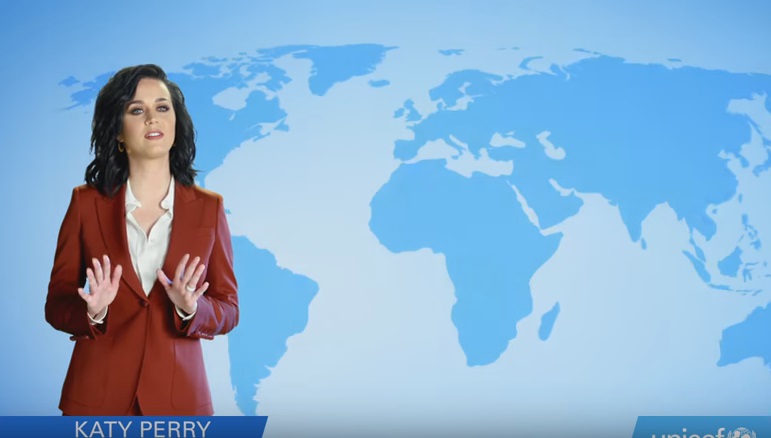 Katy Perry "meteorina" per l'Unicef