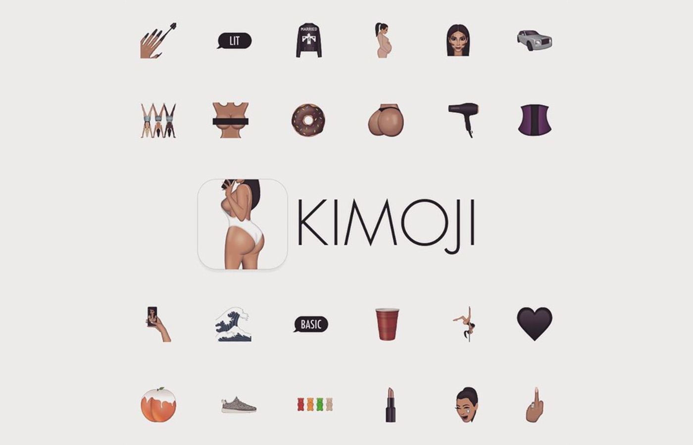 Kimoji, emoticon col lato b di Kim Kardashian: come scaricarle