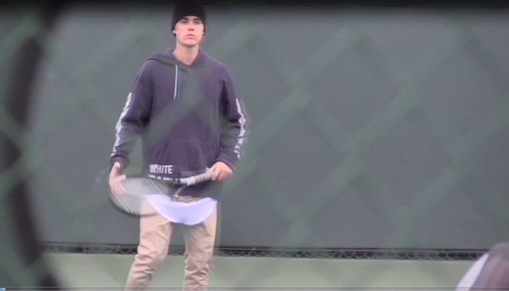 Justin Bieber, lezione di tennis privata a Beverly Hills