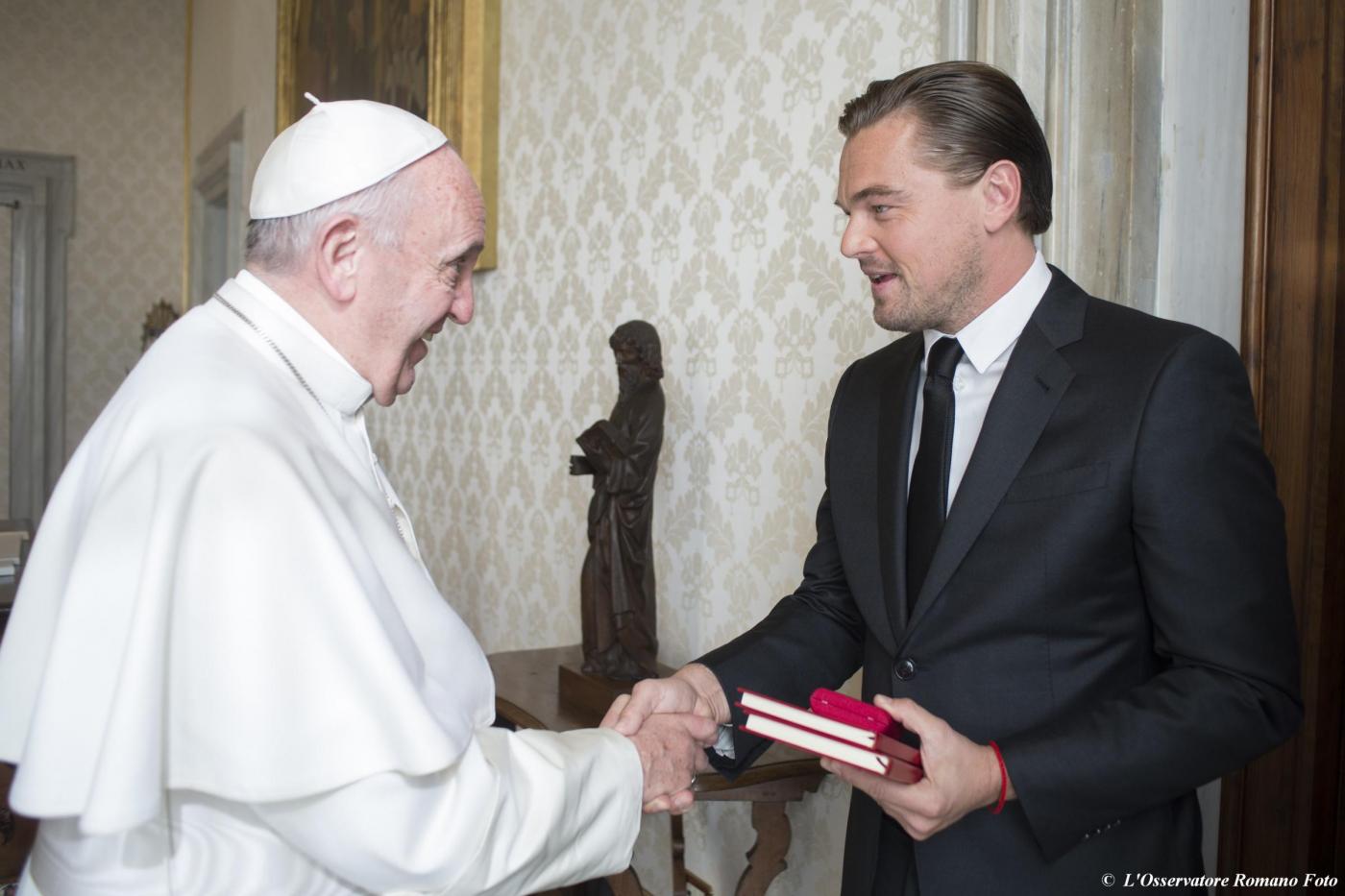 Leonardo DiCaprio da Papa Francesco FOTO incontro 2