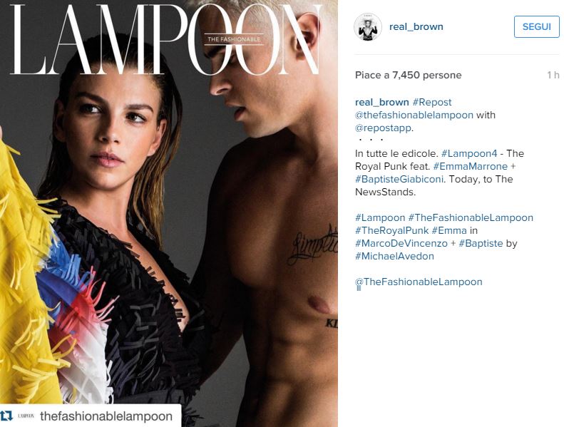 Emma Marrone sensuale sulla cover della rivista Lampoon