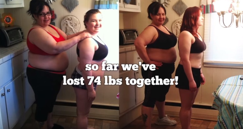 Madre e figlia perdono 33 chili in 100 giorni