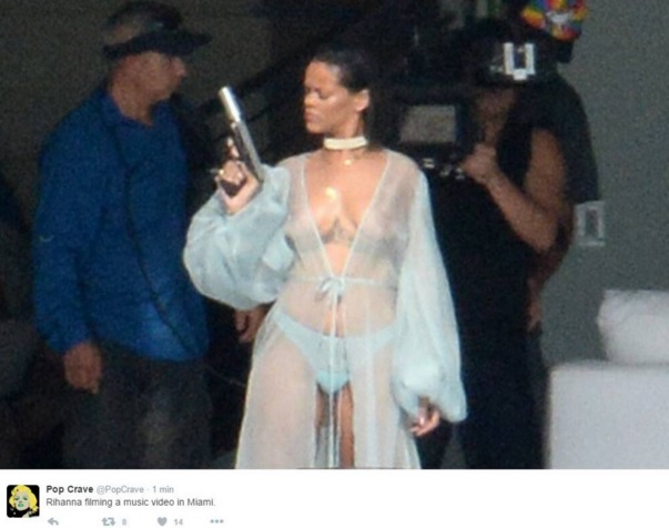 Rihanna sul set nuovo VIDEO: arma in mano3