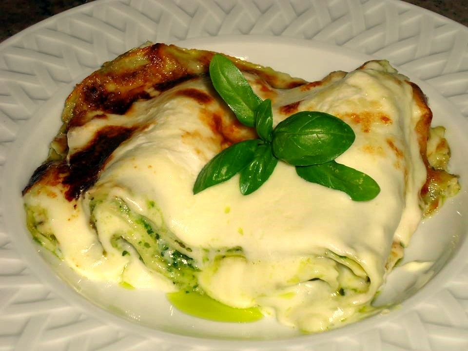 Lasagnette al Pesto e Crema di Patate