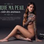 Fanny Maurer, modella tatuata francese senza veli per la Peta