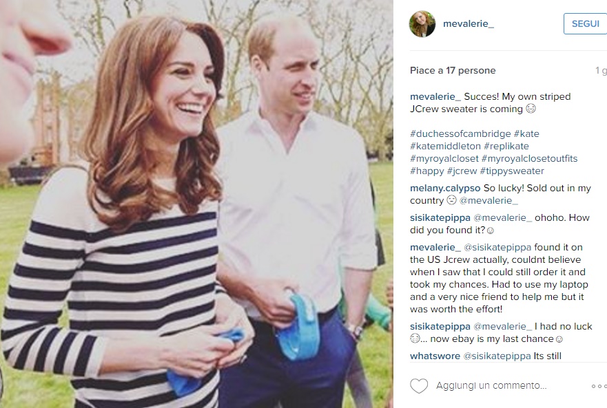 Kate Middleton, look casual: maglioncino a righe e jeans FOTO