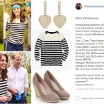 Kate Middleton, look casual: maglioncino a righe e jeans FOTO