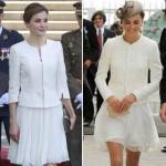 Letizia Ortiz e Kate Middleton total white: look a confronto FOTO