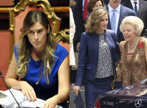 Maria Elena Boschi, Letizia Ortiz: passione blu FOTO