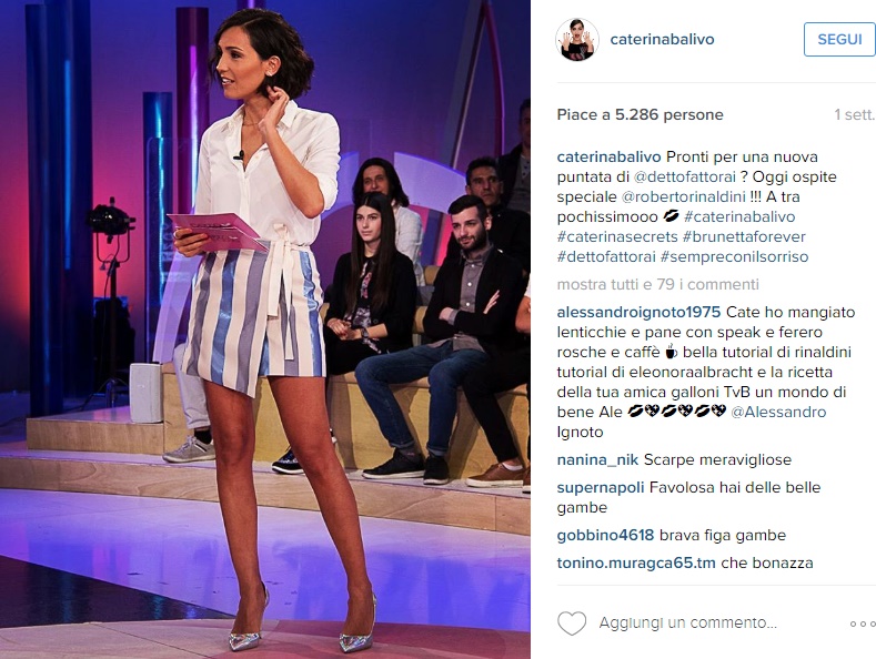 Caterina Balivo: vestitini corti e gambe in vista FOTO