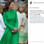 Kate Middleton super chic: cappotto verde riciclato FOTO