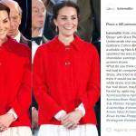 Kate Middleton, cappottino rosso Zara e abito bianco FOTO