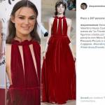 Keira Knightley a Roma: abito rosso firmato Valentino FOTO