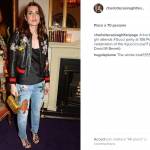 Charlotte Casiraghi floreale: jeans e giacca in pelle FOTO