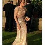 Kate Middleton, meravigliosa in abito lungo Jenny Packham FOTO