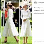 Kate Middleton, abito bianco in pizzo Dolce & Gabbana FOTO