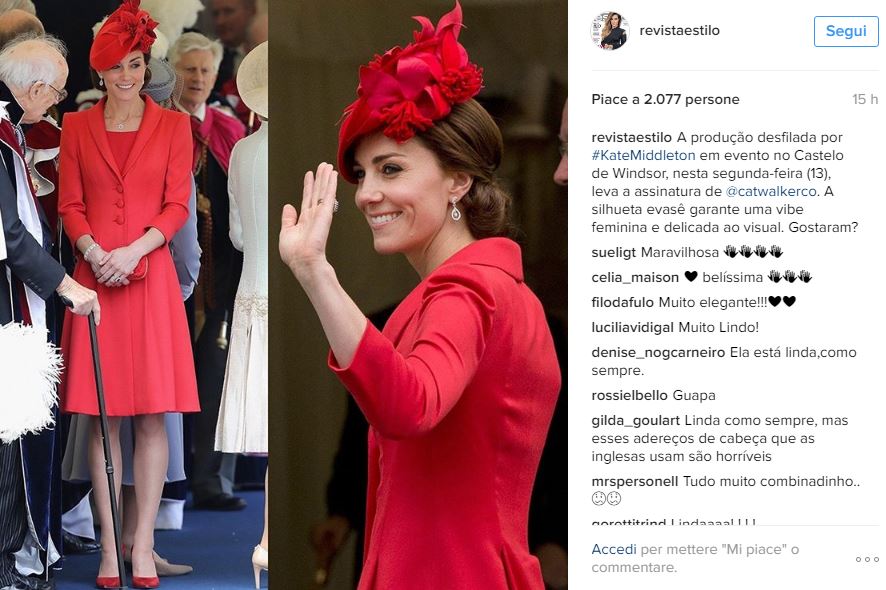 Kate Middleton, Charlotte Casiraghi: passione rosso FOTO