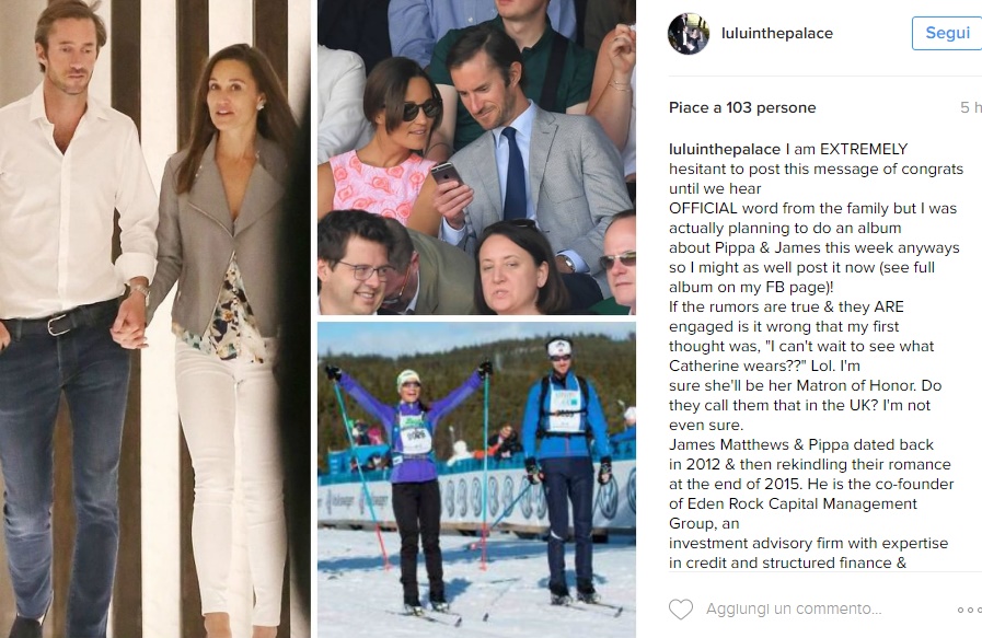 Kate Middleton, sorella Pippa si sposa con James Matthews FOTO