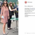 Kate Middleton, sorella Pippa chic in tubino a Wimbledon FOTO