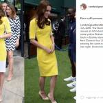 Kate Middleton, tubino giallo glamour a Wimbledon FOTO