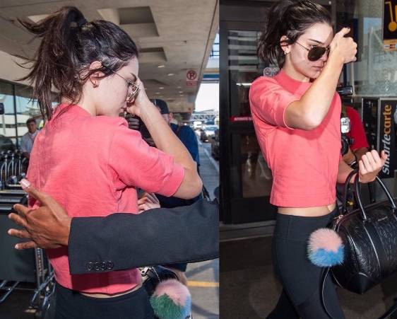 Kendall Jenner, legging e top: sporty chic all'aeroporto FOTO