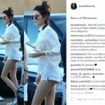 Kendall Jenner, look total white e shorts estremi FOTO