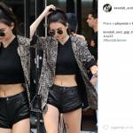 Kendall Jenner da urlo: shorts in pelle e top corto FOTO