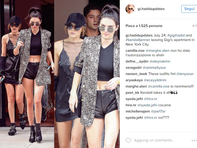 Kendall Jenner da urlo: shorts in pelle e top corto FOTO