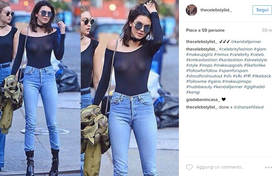 Kendall Jenner scandalosa: sotto la maglia... FOTO