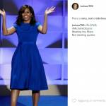 Michelle Obama, perfetta in abito blu elettrico FOTO