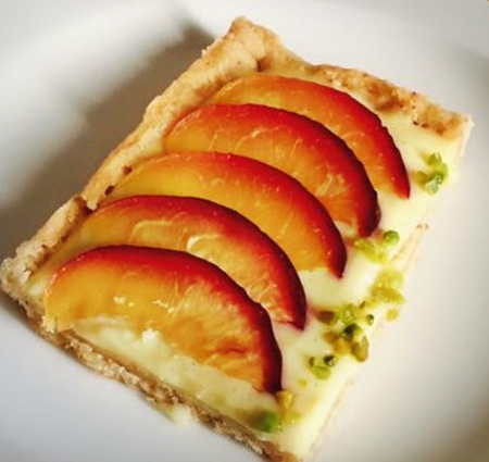 Crostata di Crema e Pesche Gratinate