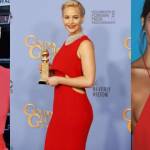 Emily Ratajkowski, Irina Shayk, Jennifer Lawrence: dive in rosso