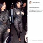 Kylie Jenner scandalosa: tutina aderente in pizzo trasparente FOTO