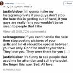 Selena Gomez gelosa di Justin Bieber: disastro Instagram FOTO