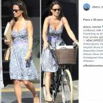 Kate Middleton, sorella Pippa chic: abito scollato in bici FOTO