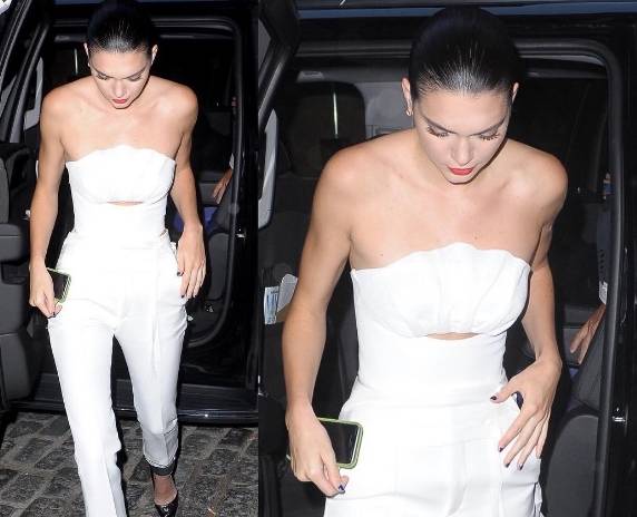 Kendall Jenner magrissima: look total white aderente FOTO
